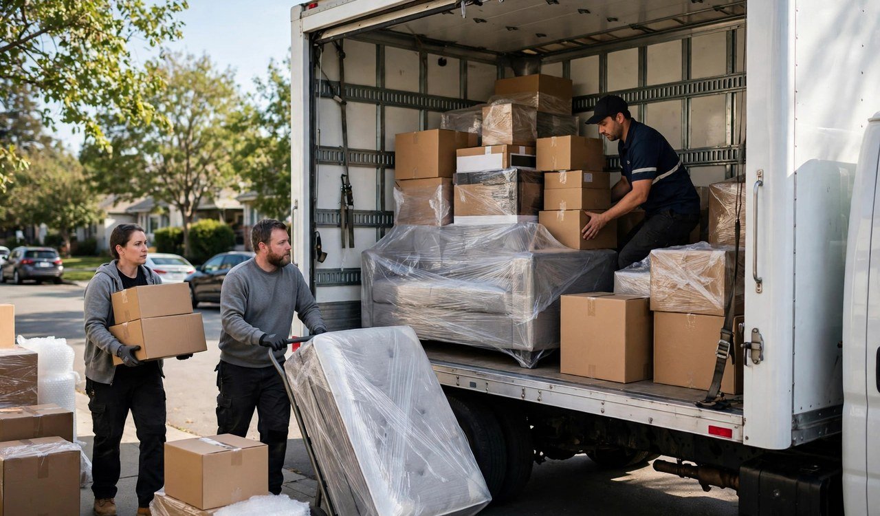Loading furniture for a Jeddah move